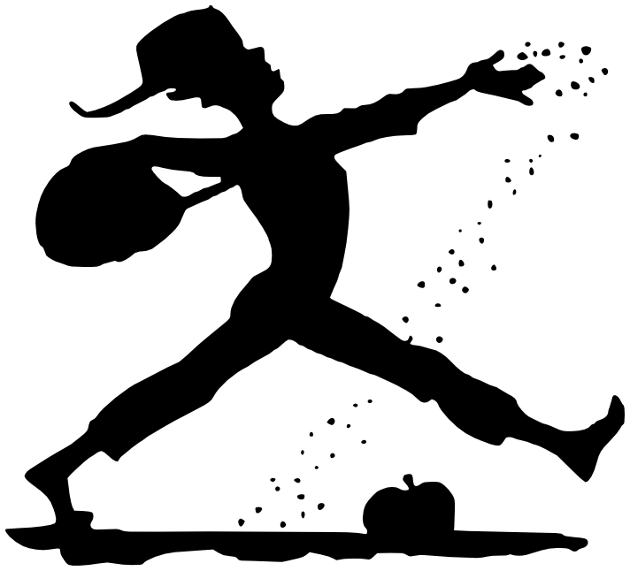 Johnny Appleseed silhouette
