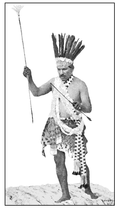Chow chil la Indian in full war dance costume
