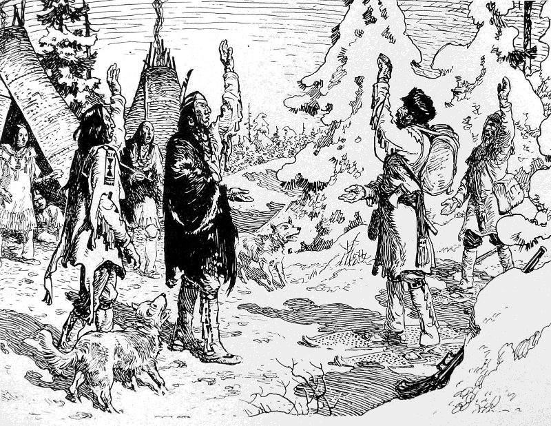 fur trader at Indian camp 1660