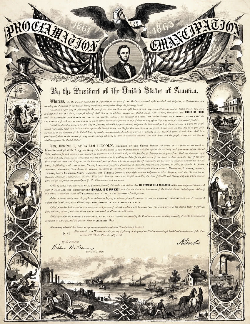 Emancipation Proclamation ornate