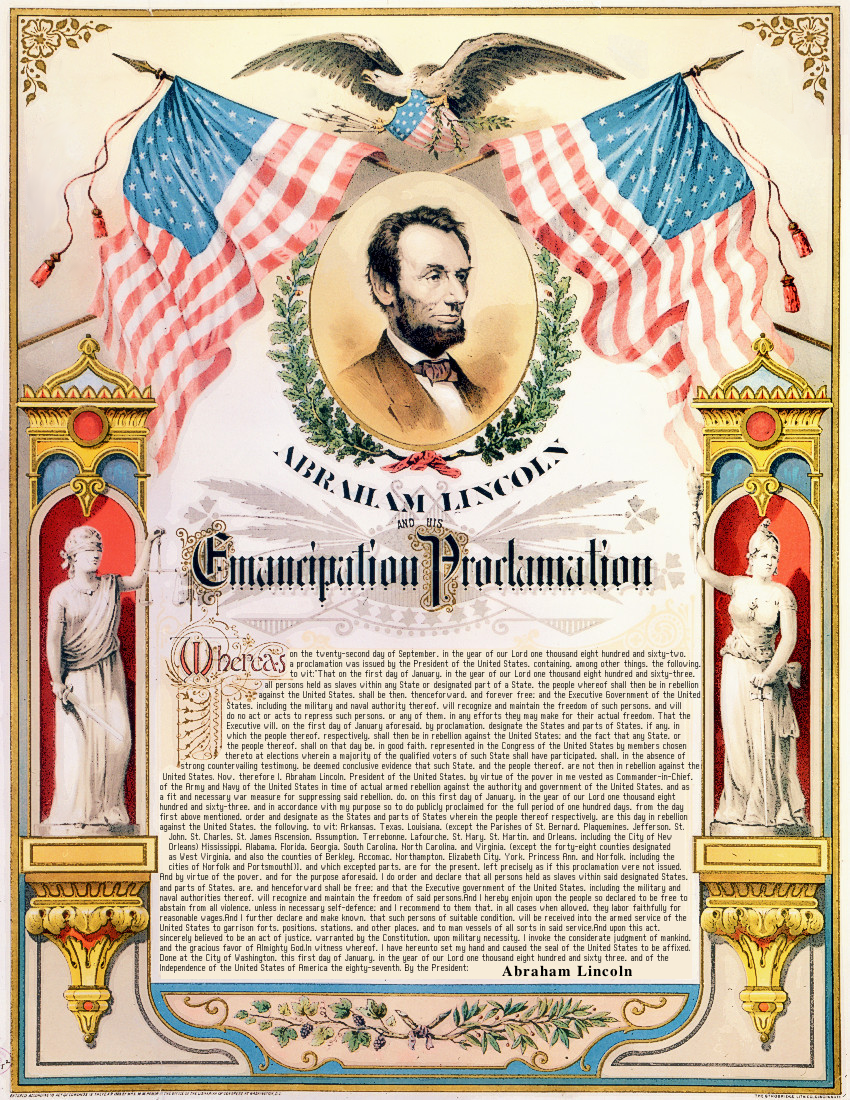 emancipation proclamation Lincoln color