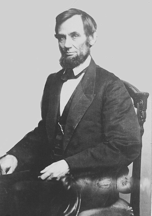 Lincoln in chair