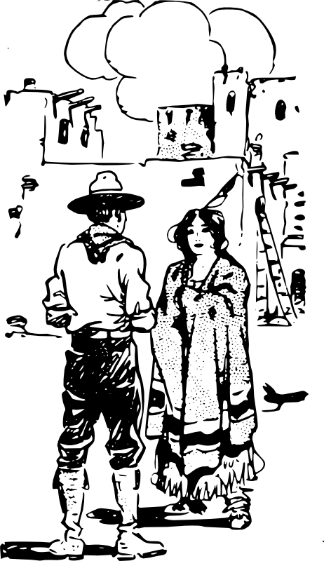 cowboy and indian woman