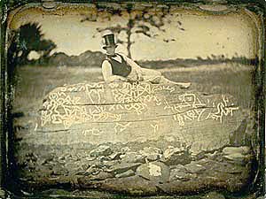 Dighton Rock Daguerrotype 1853