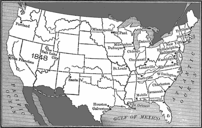 United States after aquiring California and New Mexico