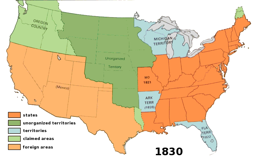 us territory 1830