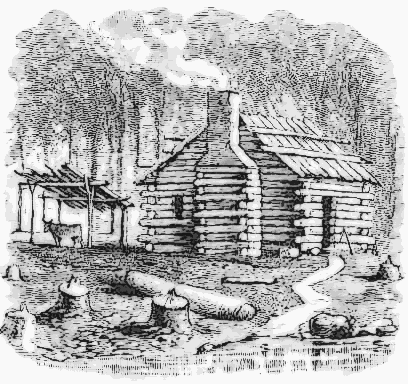 a settlers log cabin