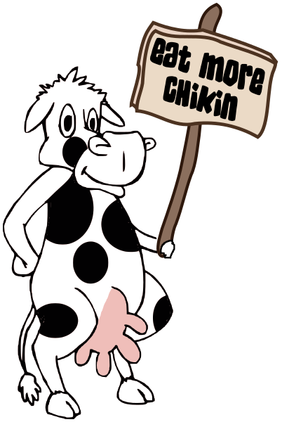 cow eat more chikin