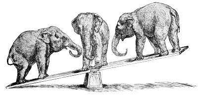 elephant balancing