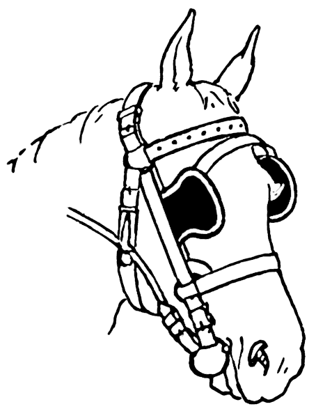 clipart horse with blinders - photo #1