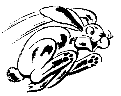 Cartoon Running Rabbit Clip Art