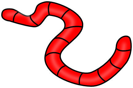 earthworm clipart red