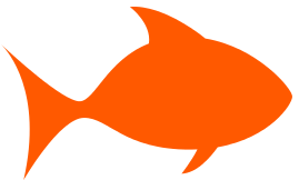 fish outline orange