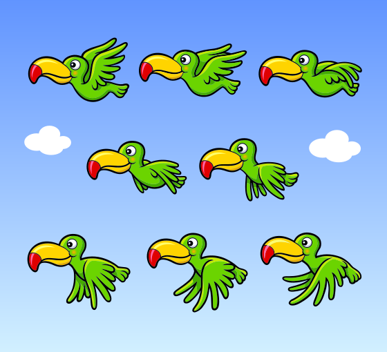 flying-parrots