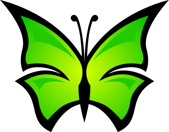 abstract butterfly green