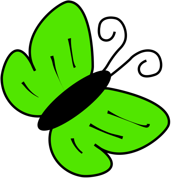 green butterfly clip art - photo #41