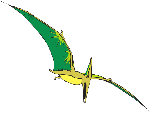 Pterodactyl green yellow