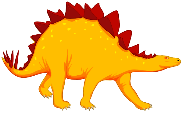 Stegosaurus orange