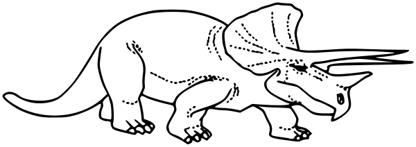 Triceratops lineart