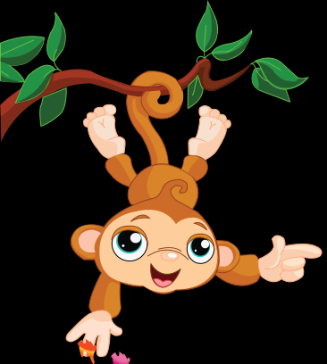 monkey-hanging-by-tail