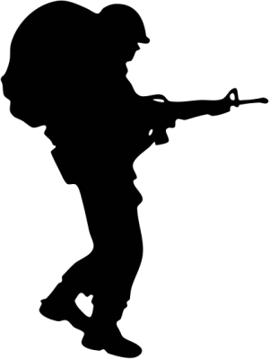 soldier w M16 Siloette