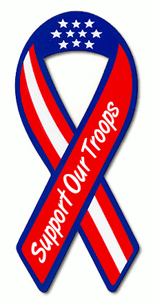 support our troops flag ribbon