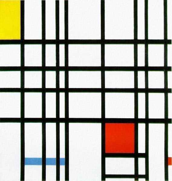 Mondrian  Composition with Red Yellow and Blue
