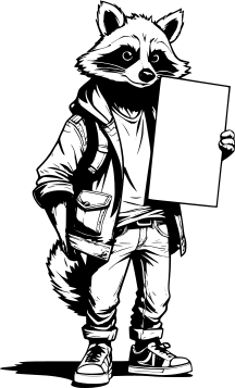 Teen Raccoon blank