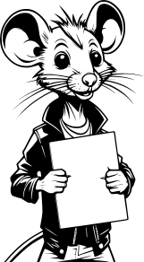 cartoon-punk-rat-holding-blank-sign