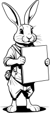 rabbit-holding-blank-sign