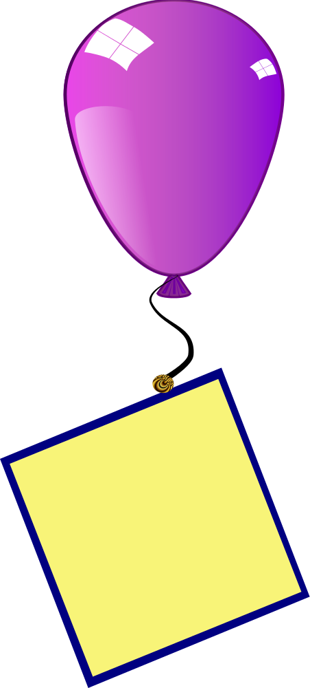 balloon note purple