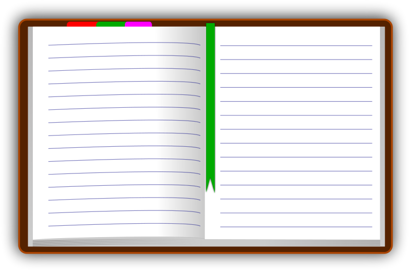 diary open blank