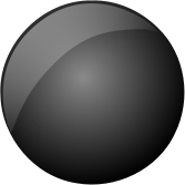 glossy button blank black circle