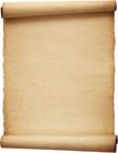 a brown paper scroll