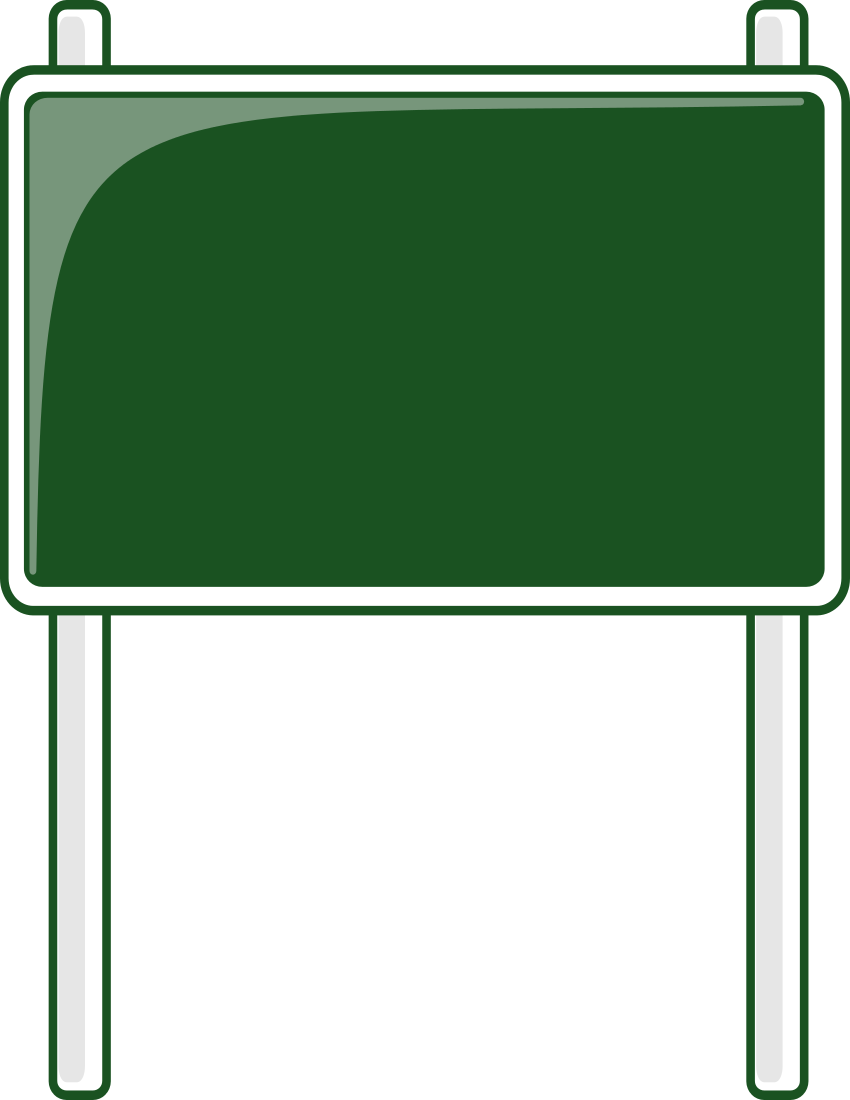 road sign green