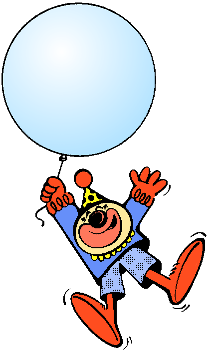 clown with balloon blank