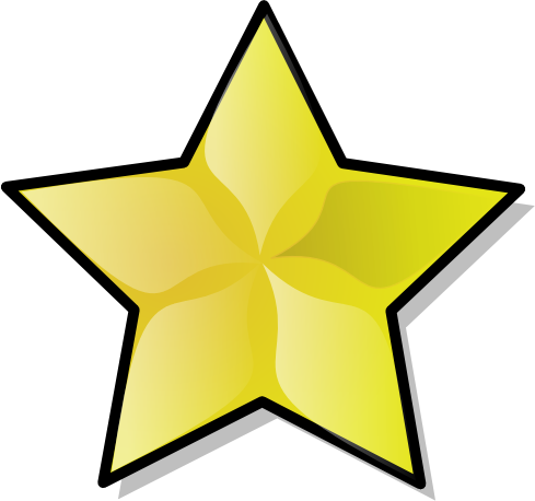 gold star clipart. GOLD STAR SHINEY - public