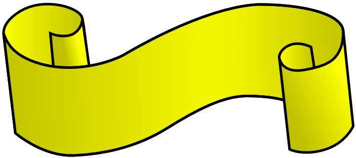 banner clip art. yellow scroll anner