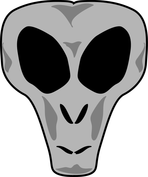 creepy alien head