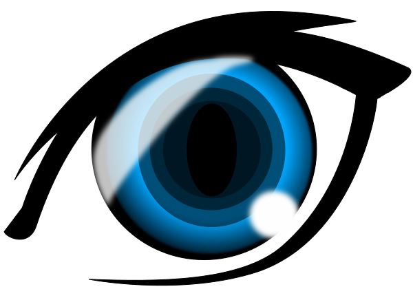 anime eye highlights blue