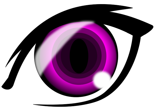 anime eye highlights pink