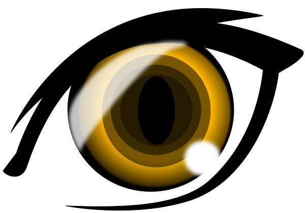anime eye highlights yellow
