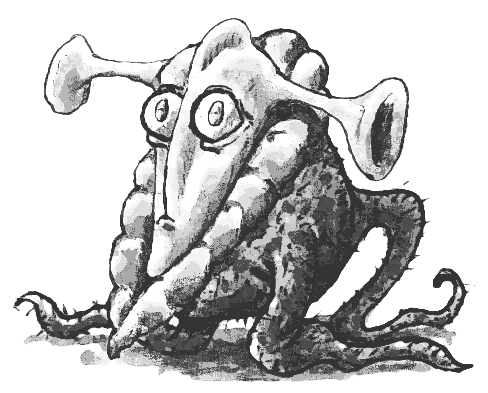 trumpet head octopus leg alien