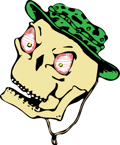 skull with boony hat color