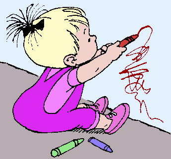 Kids Cartoon on Kid Drawing On Wall   Public Domain Clip Art Image   Wpclipart Com
