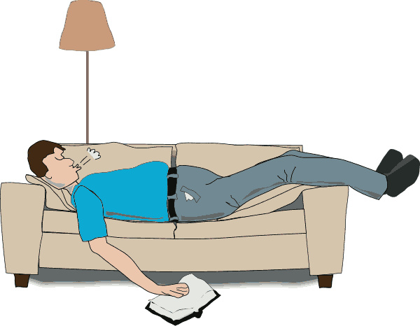 Clip Art Person Sleeping. sleeping on couch