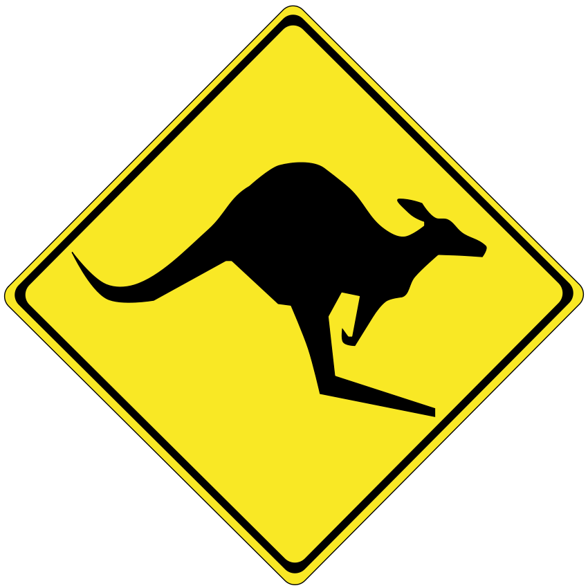 kangaroo crossing clip art - photo #5