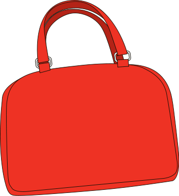 bright red purse