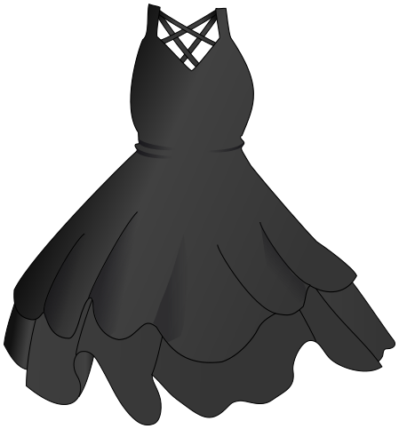 dress pleated black