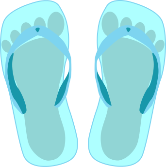 flip-flops aqua
